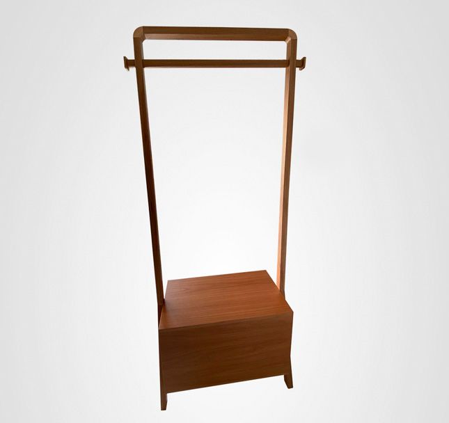 Arara Roupas 80 Curva Cavalete Madeira