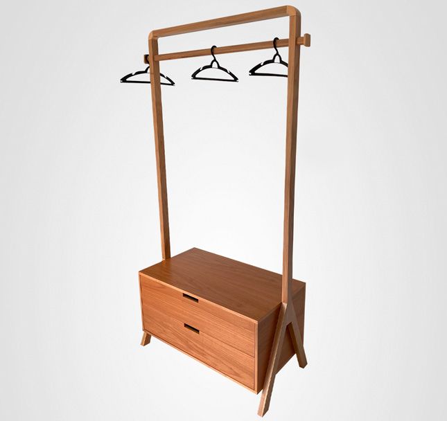 Arara Roupas 100 Curva Cavalete Madeira