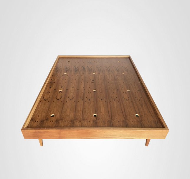 Cama Casal Box Reto Madeira