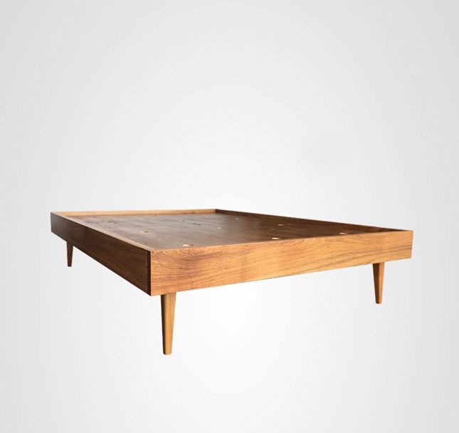 Cama Casal Box Reto Madeira