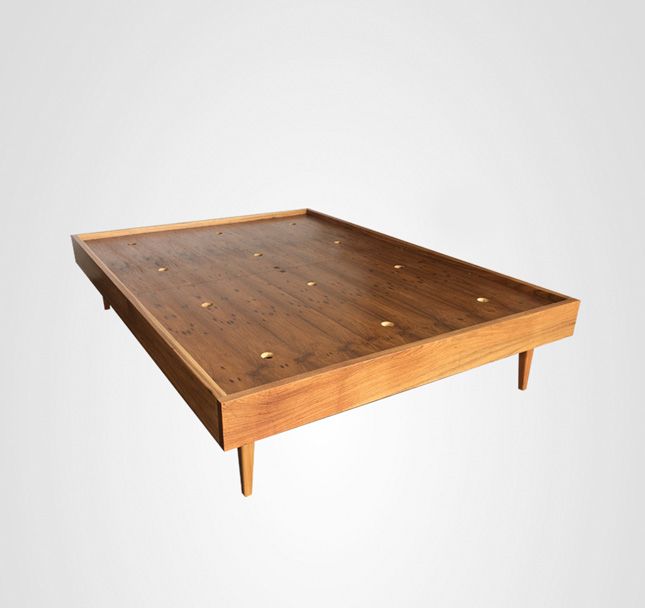 Cama Casal Box Reto Madeira