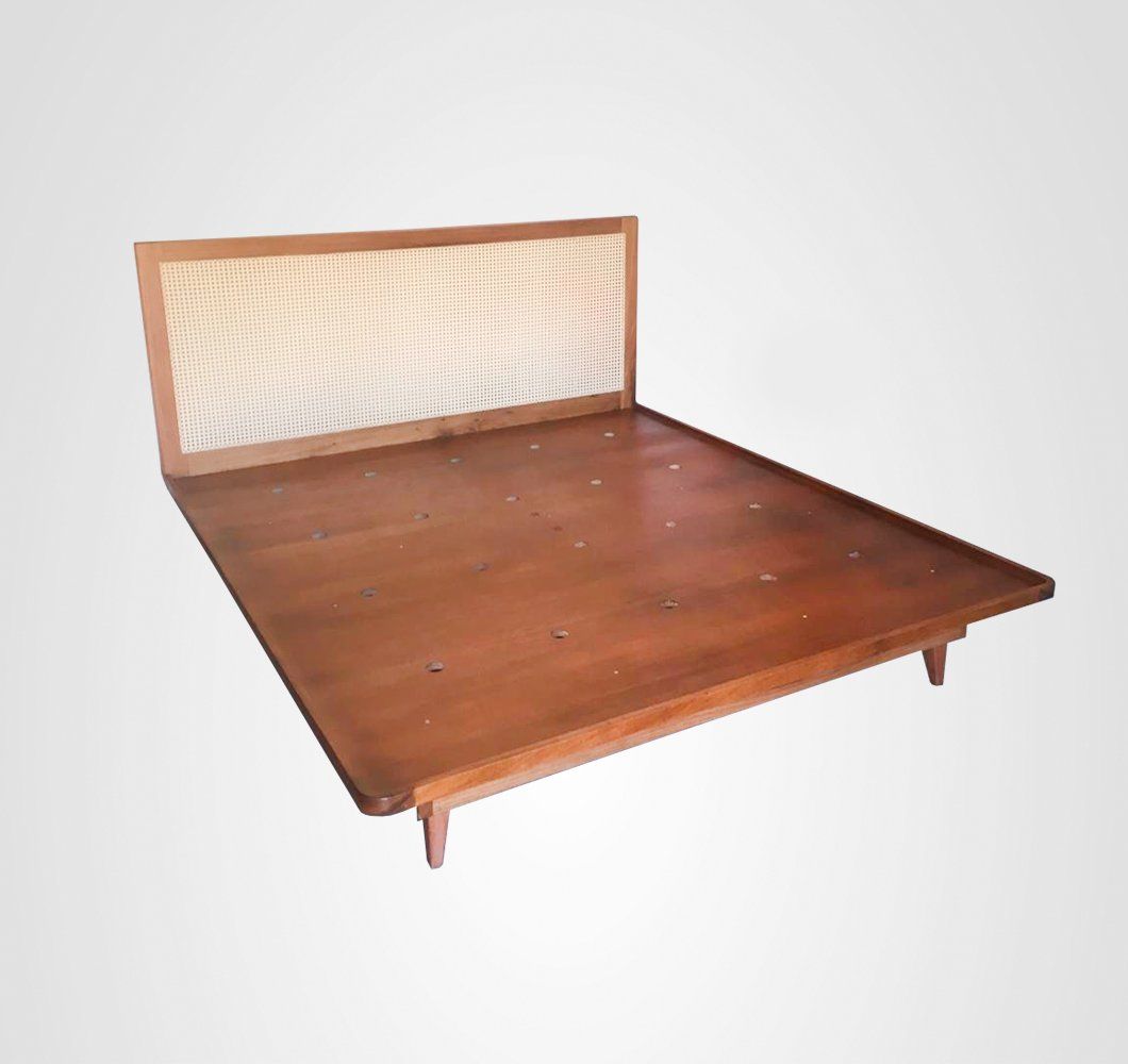 Cama Casal Sobreposta Curva Palhinha Madeira