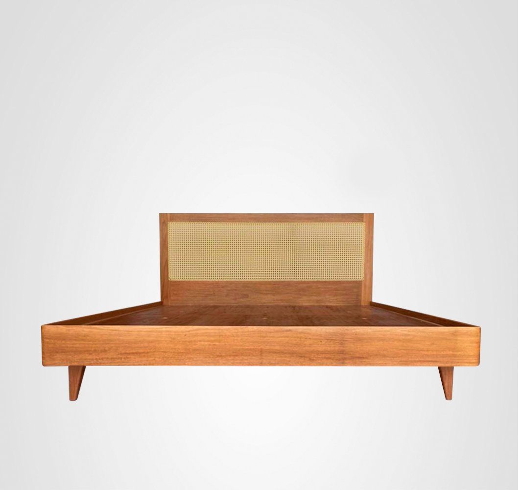 Cama Viúva Curva Palhinha Madeira