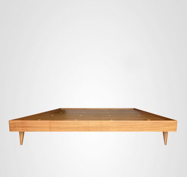 Cama Casal Box Curva Madeira