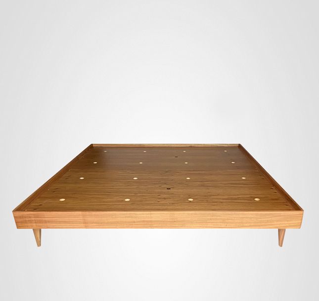 Cama Casal Box Curva Madeira