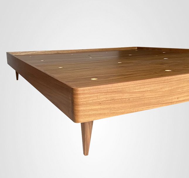 Cama Casal Box Curva Madeira