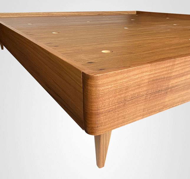 Cama Casal Box Curva Madeira