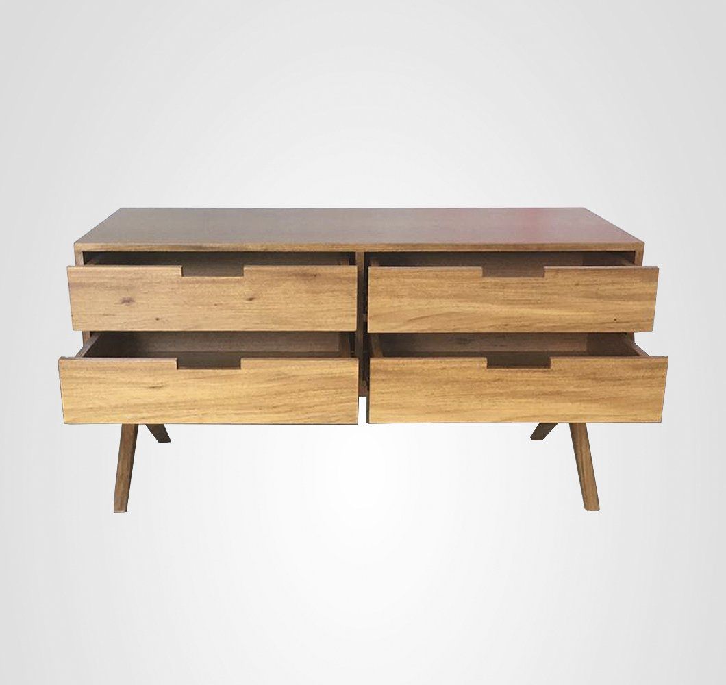 Cômoda / Mesa de Cabeceira 120 Quilha Cruzada Madeira