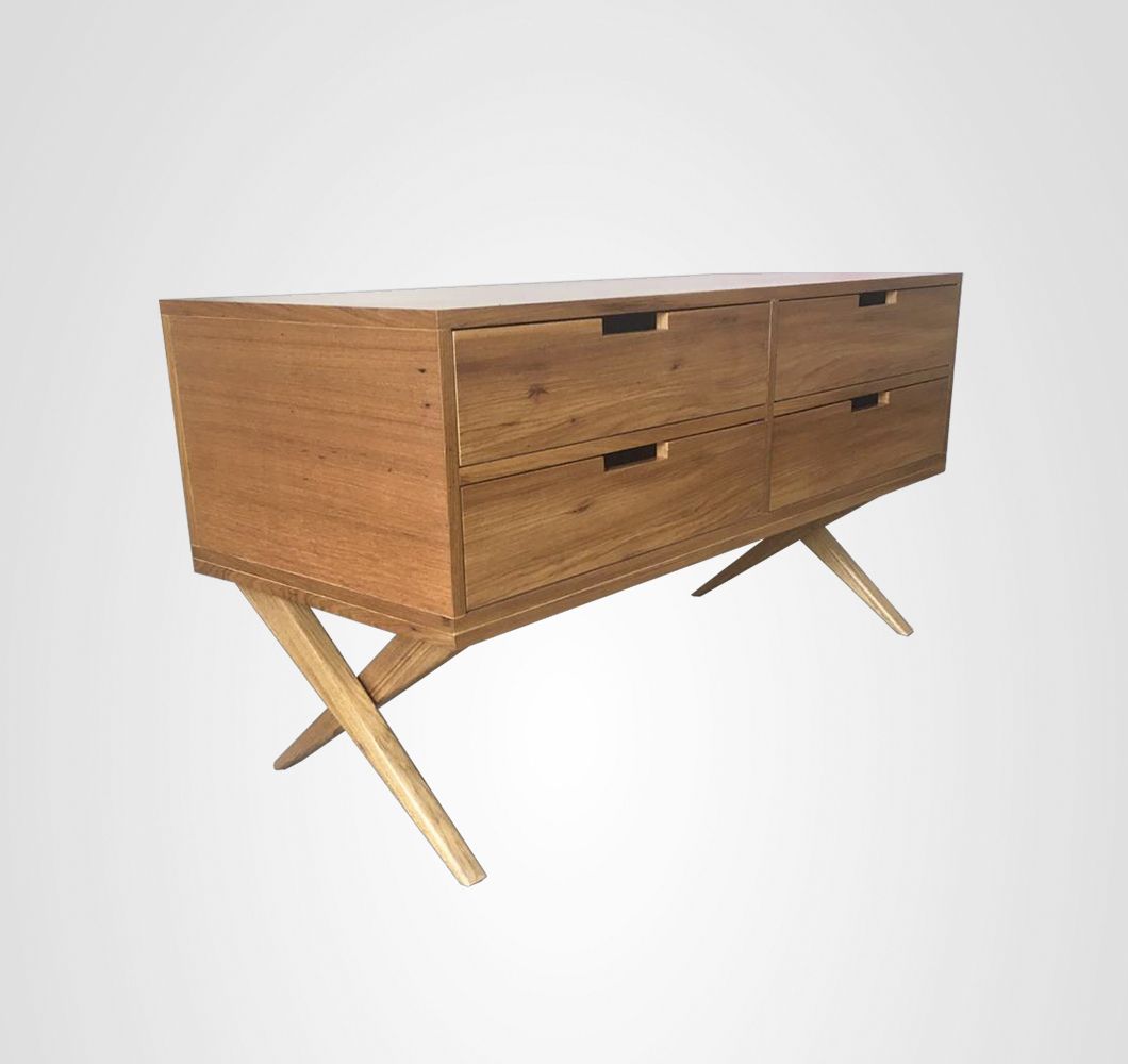 Cômoda / Mesa de Cabeceira 120 Quilha Cruzada Madeira