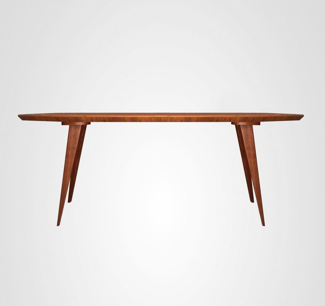 Mesa de Jantar 210 Oval Quilha Madeira