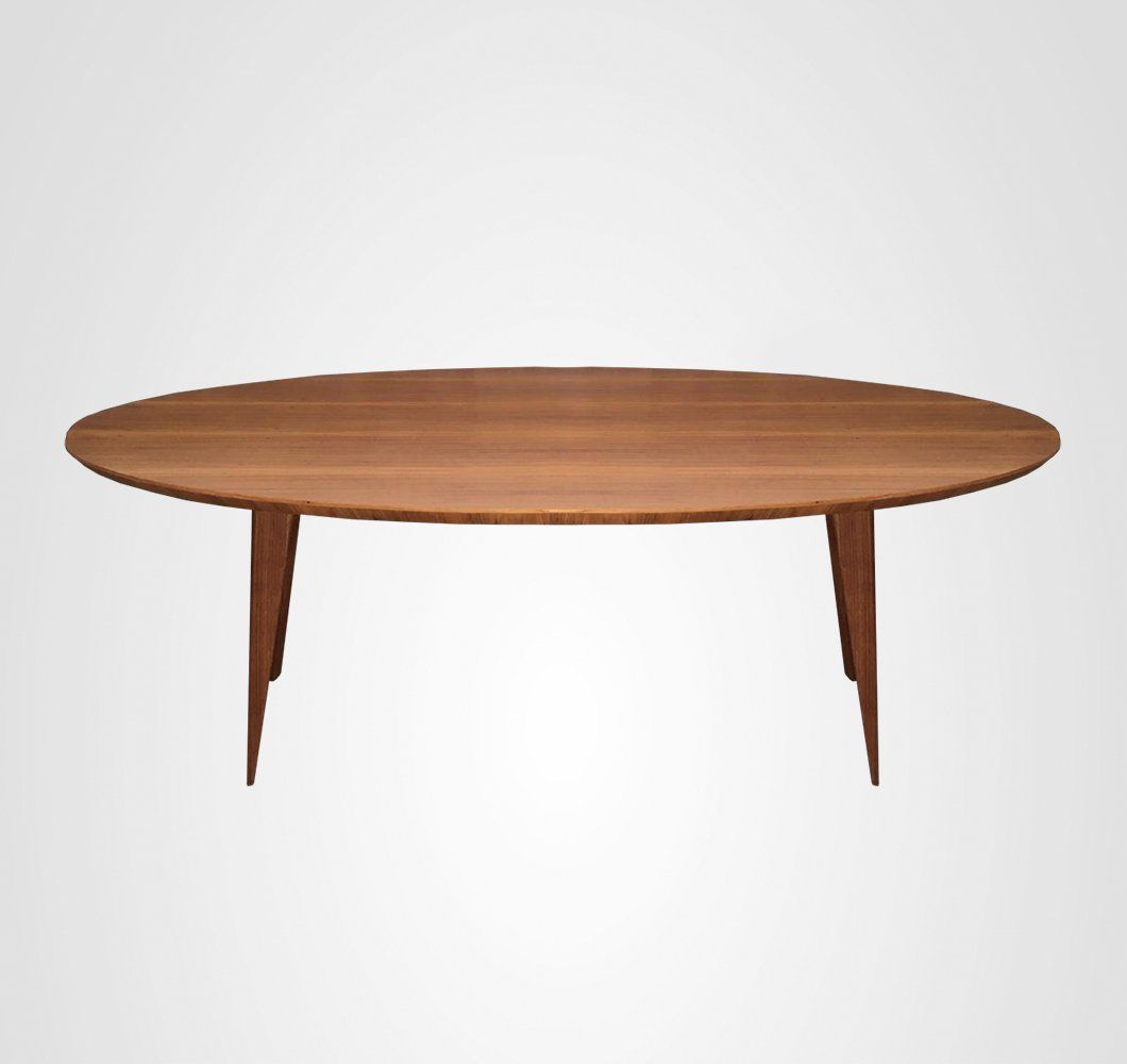 Mesa de Jantar 210 Oval Quilha Madeira