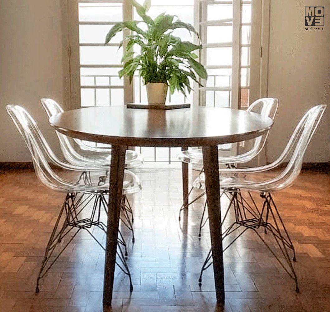 Mesa de Jantar 210 Oval Quilha Madeira