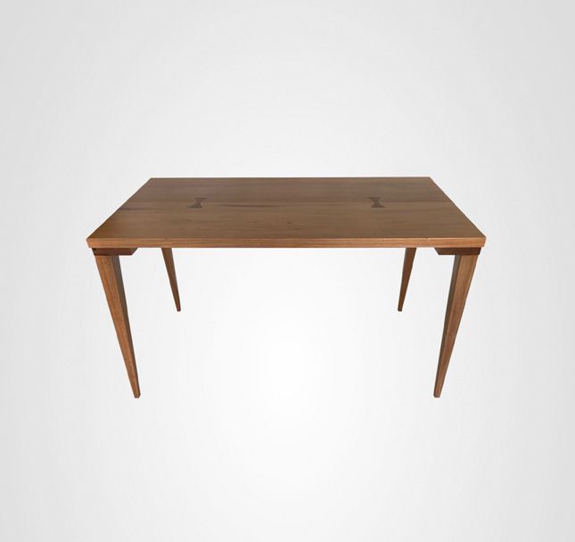 Mesa de Jantar 120 Retangular Marchetada Taco Madeira