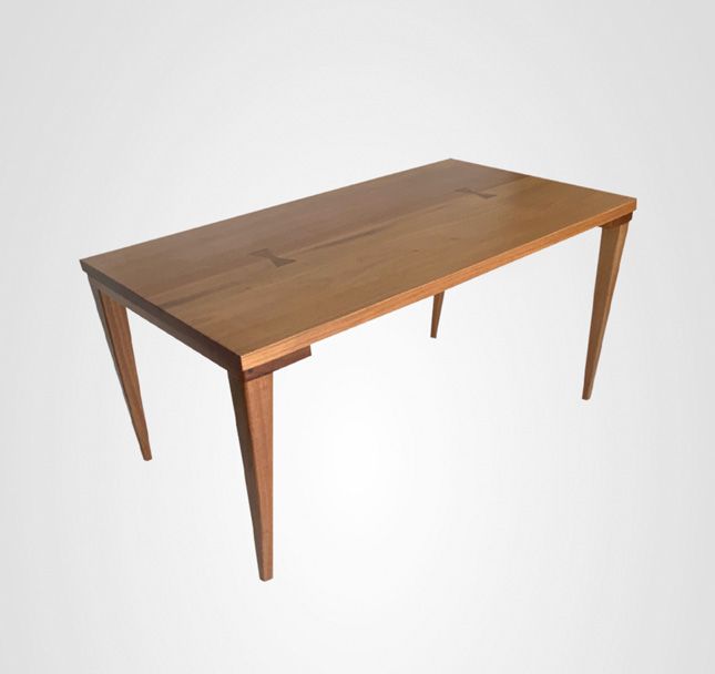 Mesa de Jantar 120 Retangular Marchetada Taco Madeira