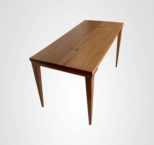 Mesa de Jantar 120 Retangular Marchetada Taco Madeira