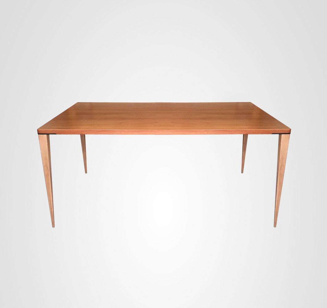 Mesa de Jantar 160 Curva Retangular Slim Taco Madeira