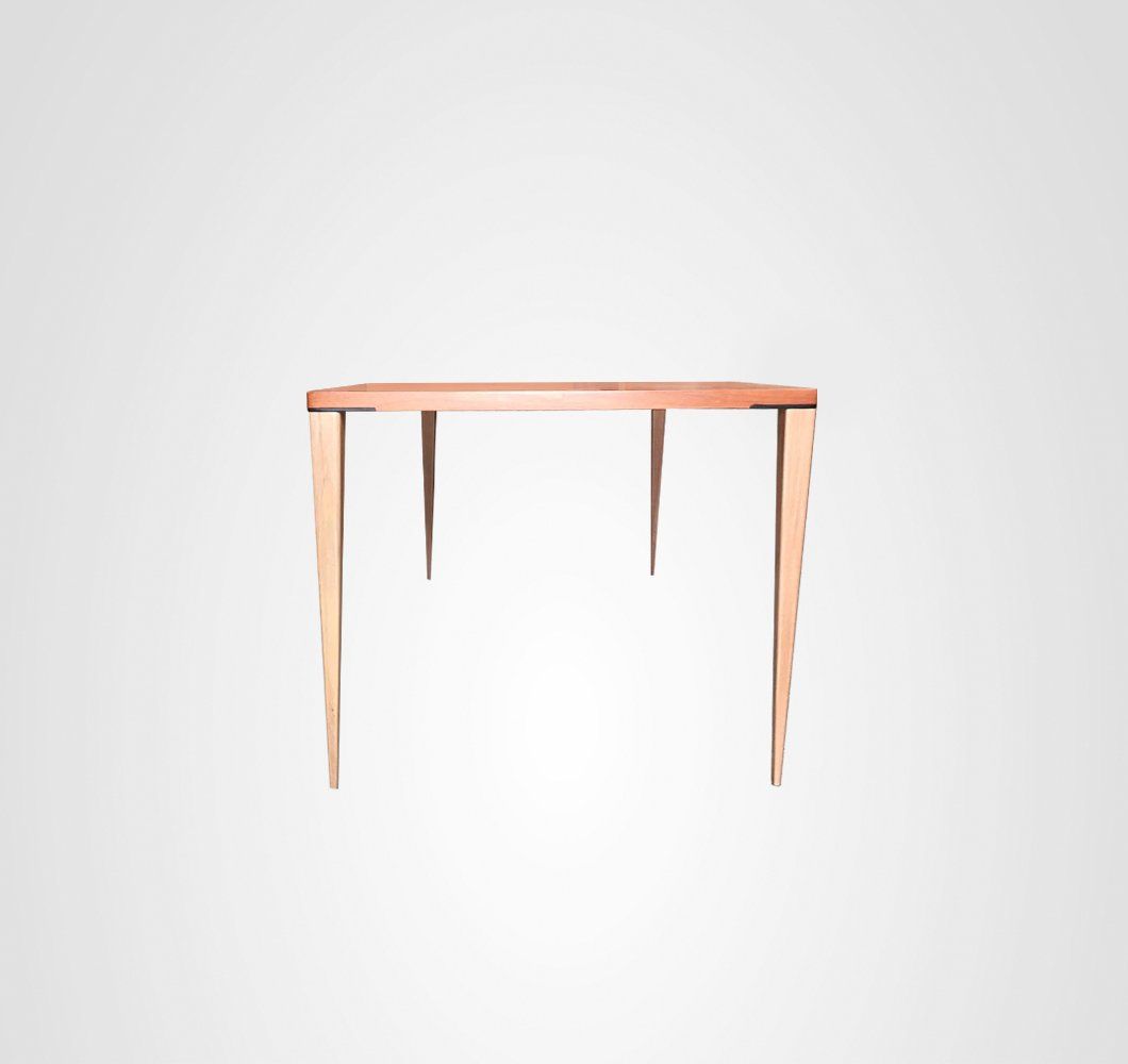 Mesa de Jantar 160 Curva Retangular Slim Taco Madeira