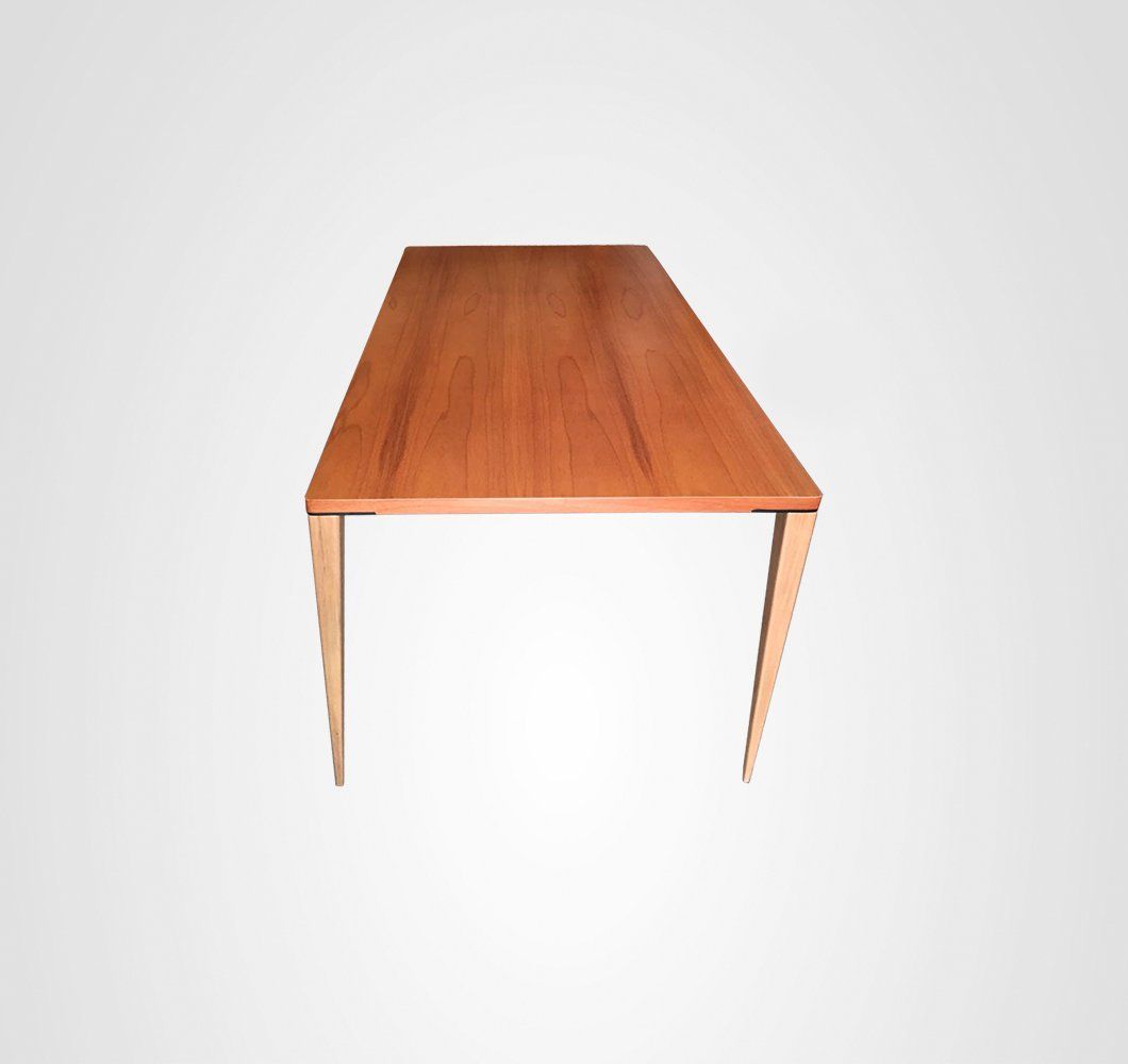 Mesa de Jantar 160 Curva Retangular Slim Taco Madeira