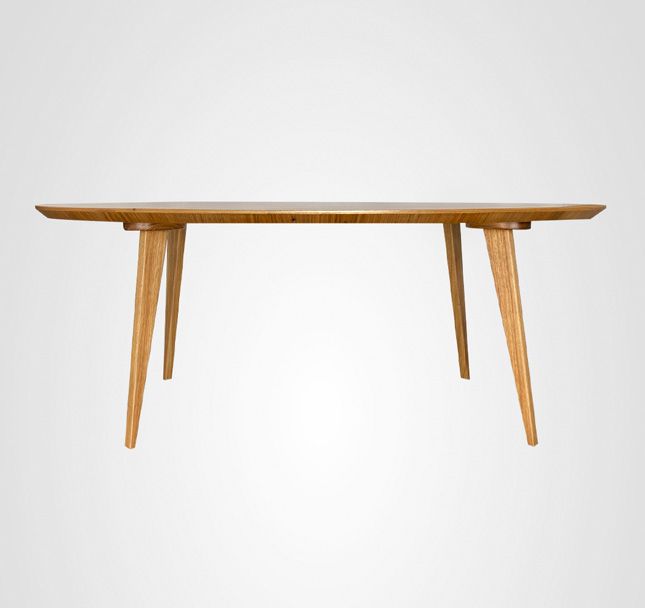 Mesa de Jantar 190 Oval Quilha Madeira