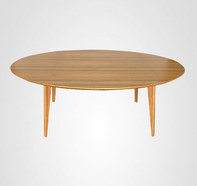 Mesa de Jantar 190 Oval Quilha Madeira
