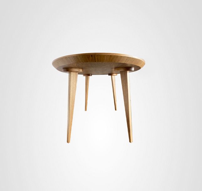 Mesa de Jantar 190 Oval Quilha Madeira