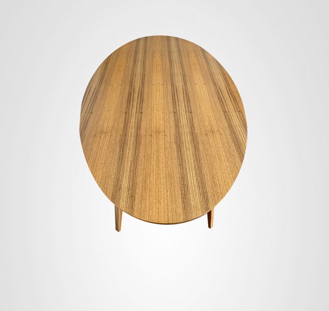 Mesa de Jantar 190 Oval Quilha Madeira