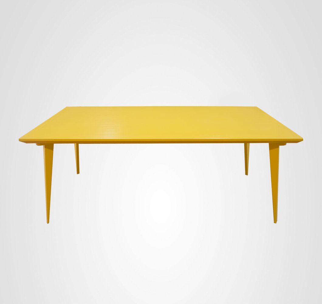 Mesa de Jantar 210 Retangular Asa Quilha Amarelo
