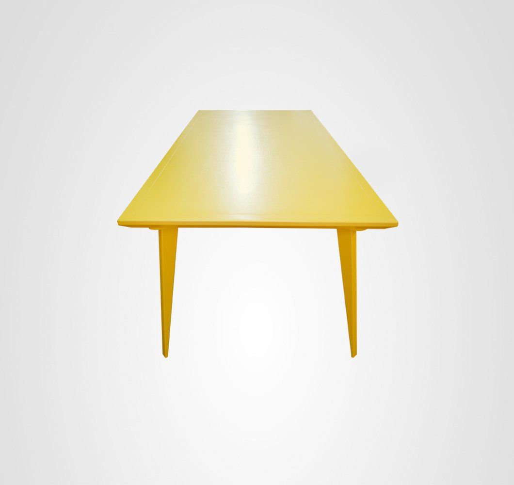 Mesa de Jantar 210 Retangular Asa Quilha Amarelo