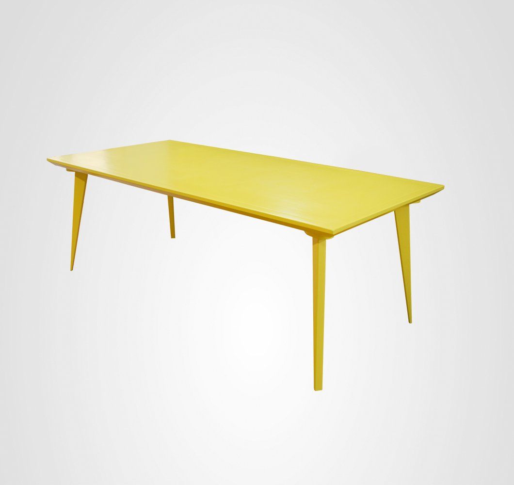 Mesa de Jantar 210 Retangular Asa Quilha Amarelo