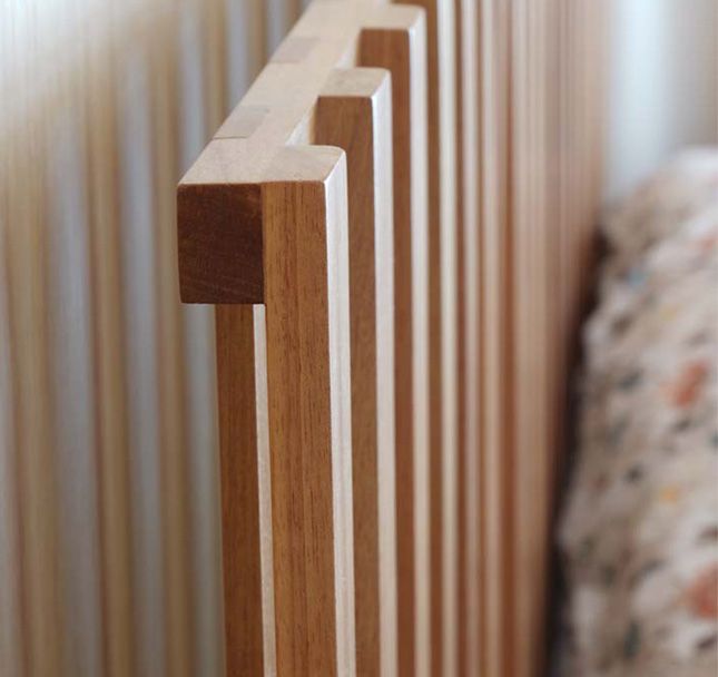 Cama Curva Ripado Alternado Madeira